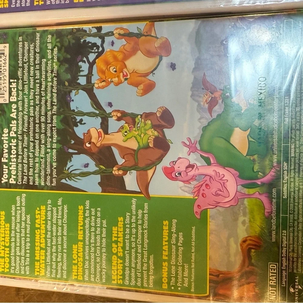 The Land Before Time DVD Set (Green & Purple)